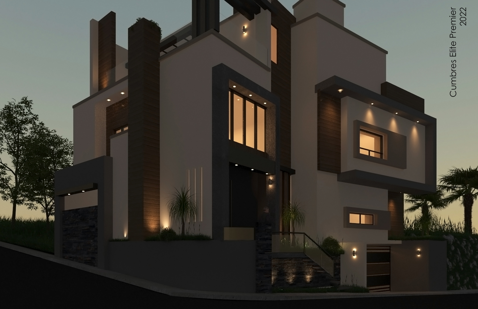 Fachada moderna después de la remodelación