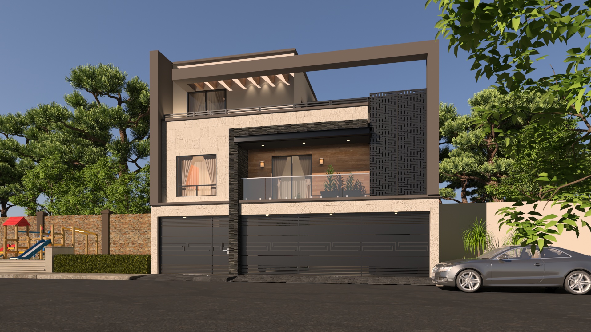 Interior de cocina moderna después de la remodelación